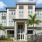 a building with palm trees