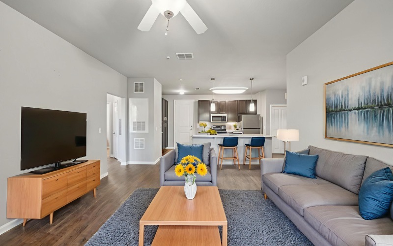 Virtually Staged Living Room