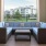 a couch and a table on a patio